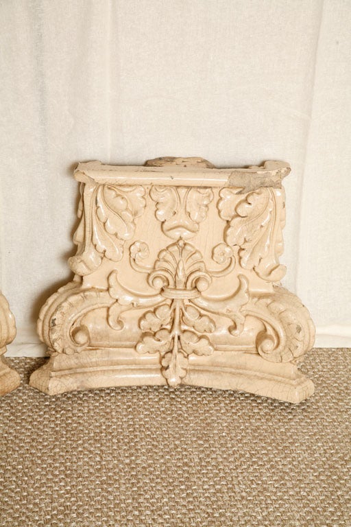 American Gladding McBean Terra Cotta Column Capitals