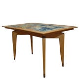 French Sycamore & Ceramic Fish Coffee/End Table