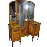 C. 1920 Hand Painted Wood Vanity