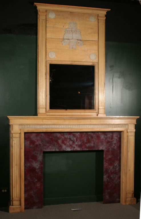 Pine and Compo Trumeau and Fire Surround