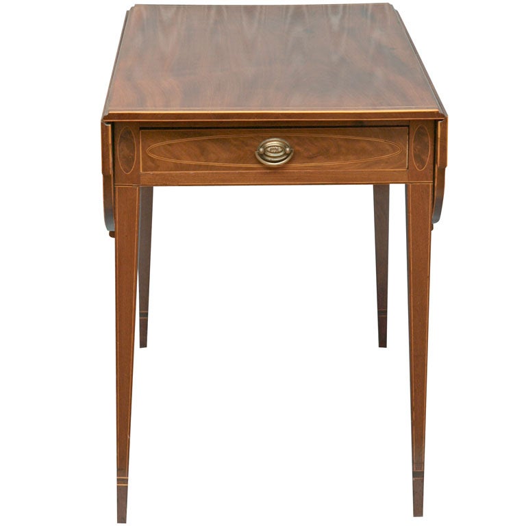 American Federal Period Inlaid Mahogany Pembroke Table at 1stDibs
