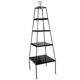 Vintage Tommi Parzinger 1950's Wrought Iron Etegere