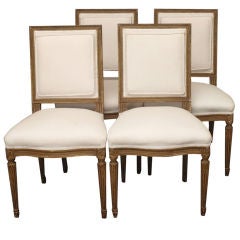 Set of 8 Louis XVI style dining chairs