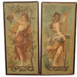 Pair of paintings on linen