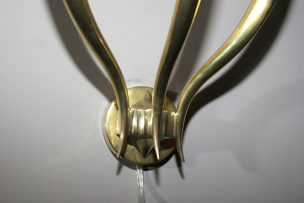 Italian A Pair of  Art Moderne Sconces