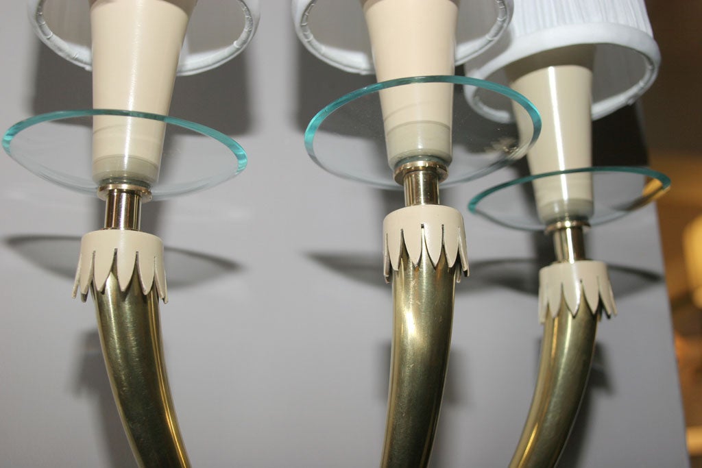 Mid-20th Century A Pair of  Art Moderne Sconces