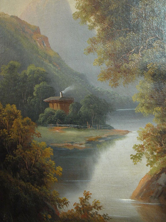 Canvas Oil on canvas. Swiss, 1880 by G. Bohm