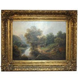 Antique Oil on canvas. Swiss, 1880 by G. Bohm