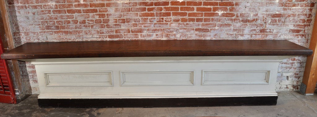 19th Century Architectural General Store Counter with Original Paint