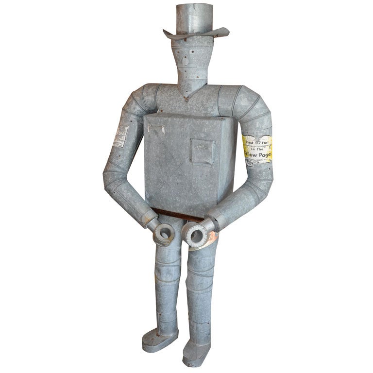 Iconic Life Size American Tin Man Trade Sign