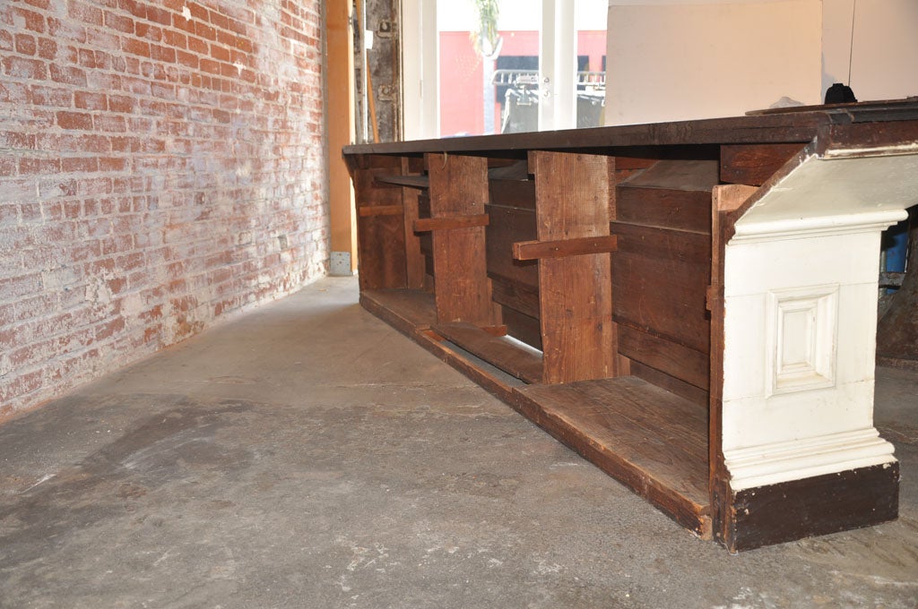 Architectural General Store Counter with Original Paint at 1stDibs