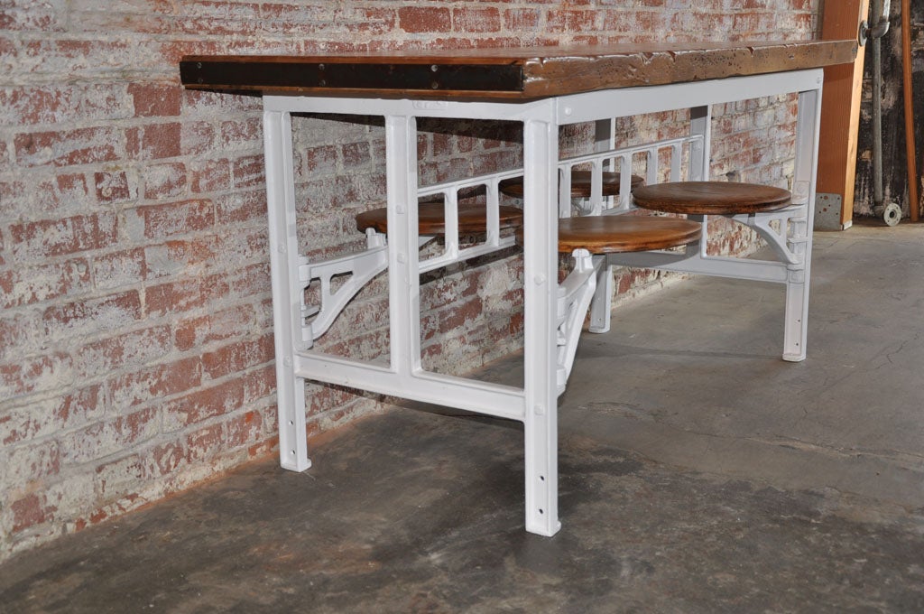 Industrial Factory Cafeteria Table at 1stDibs vintage cafeteria table