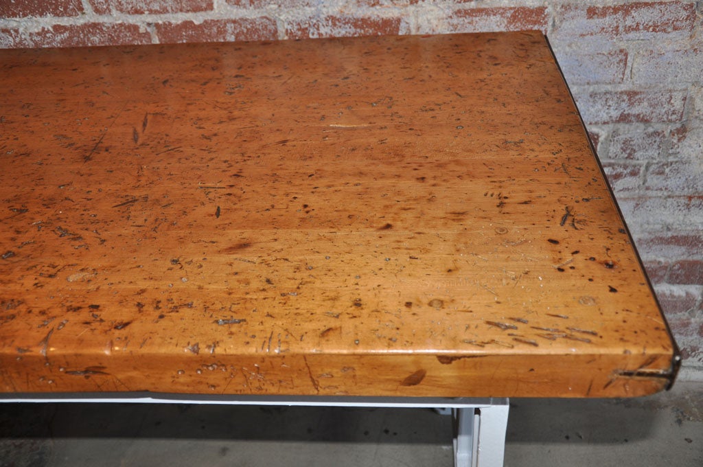 Industrial Factory Cafeteria Table at 1stDibs vintage cafeteria table