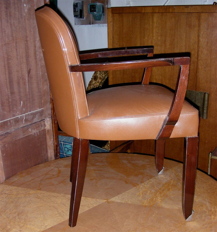 French 1940s Desk Armchair by Jules Leleu For Sale