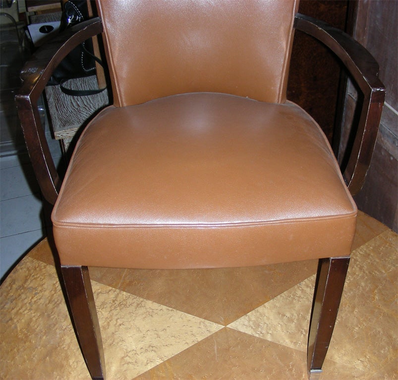 Mid-20th Century 1940s Desk Armchair by Jules Leleu For Sale