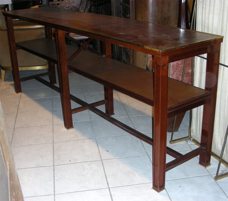 French Large 1940s Console Table by Jacques Adnet