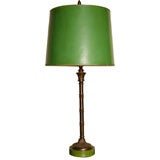 PAIR 1970
s BAMBOO STYLE BRASS TABLE LAMPS