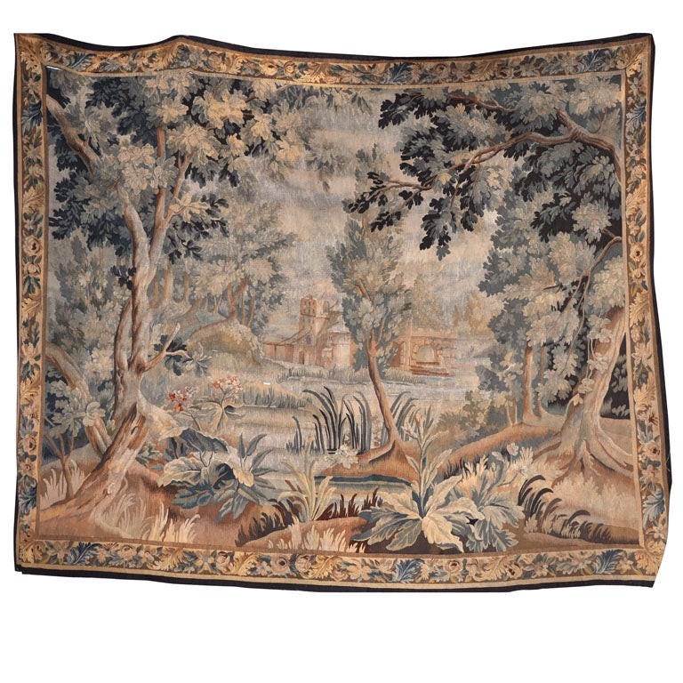18th Century Continental Verdure Tapestry