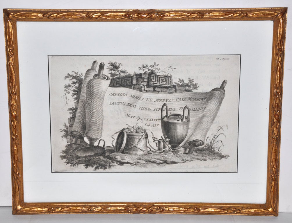 Paper Giuseppe Bracci Ancient Maxims Framed Engravings For Sale