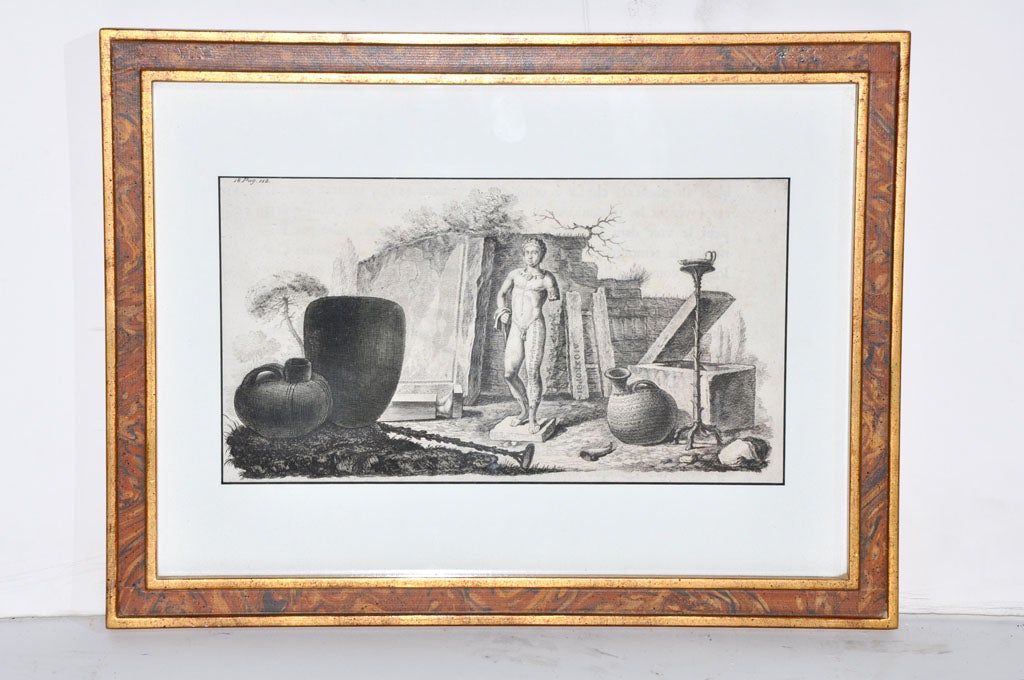 Set of Six Engravings with Ancient Roman Themes In Excellent Condition For Sale In Los Angeles, CA