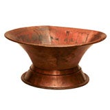 A 18TH CENTURY FRENCH FOOTED COPPER BOWL