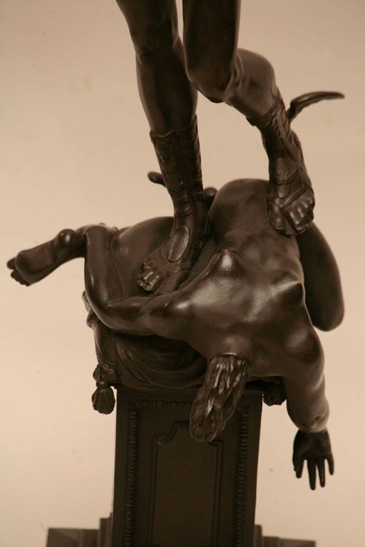 A GRAND TOUR PATINATED BRONZE OF PERSEUS, IN THE SLAYING OF MEDUSA