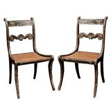 Pair English regency Side Chairs