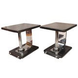 Two Low Profile Decorative Deco Tables