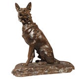 Bronze German Shepherd by Louis Riche