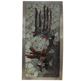 Abstract Reverse Glass Painting