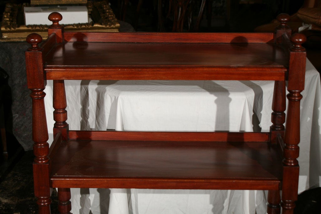 19th Century English Mahogany Butlers Trolley