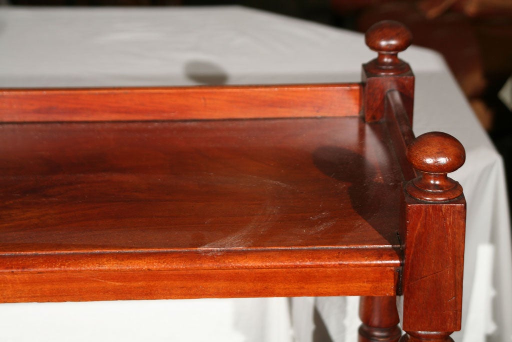 English Mahogany Butlers Trolley 1
