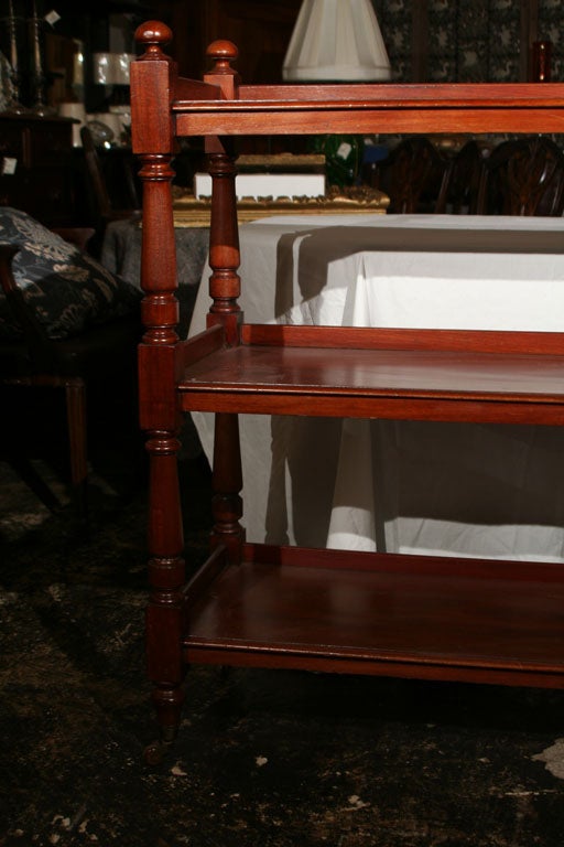 English Mahogany Butlers Trolley 4