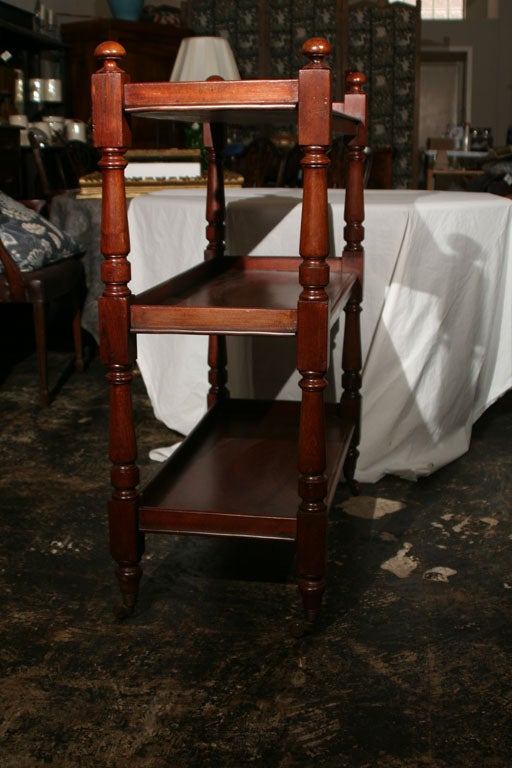 English Mahogany Butlers Trolley 5