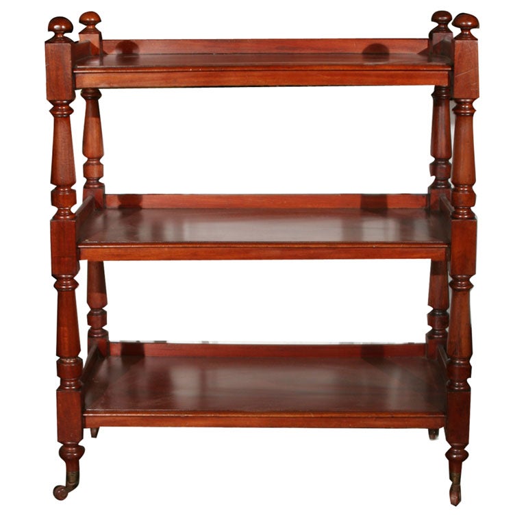 English Mahogany Butlers Trolley