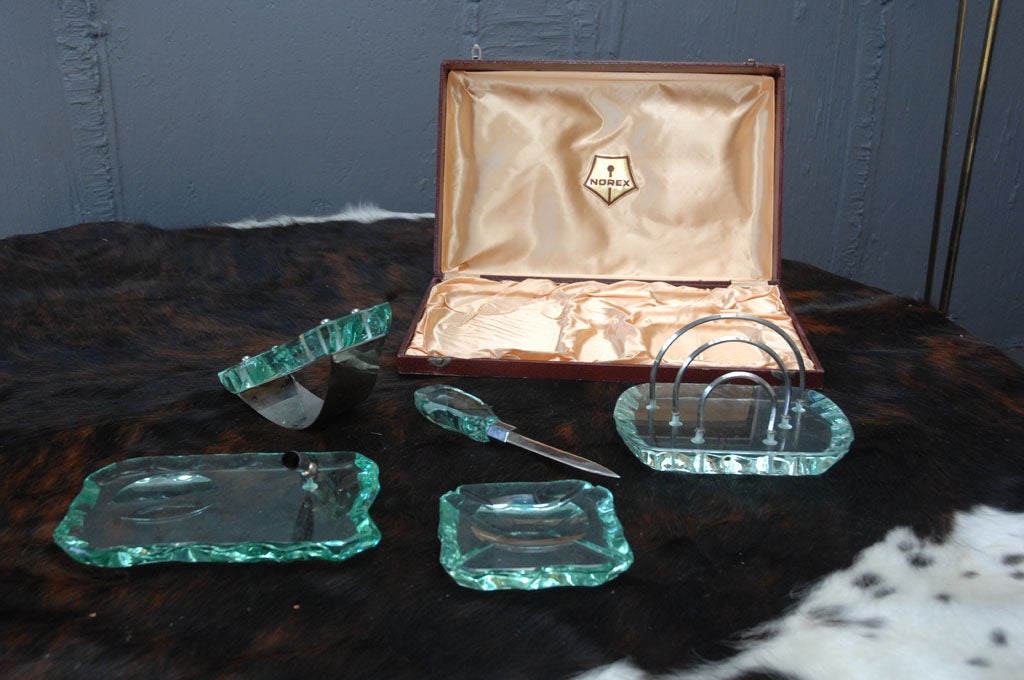 Italian Desk Set by Pietro Chiesa for Fontana Arte