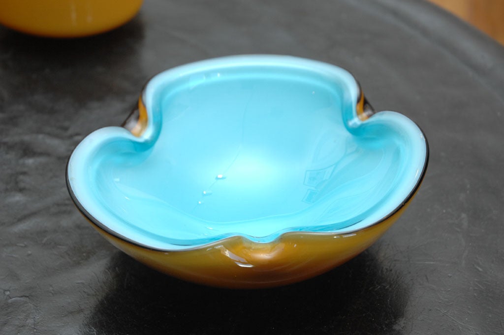 Group of Caramel Colored Venetian Glass 1