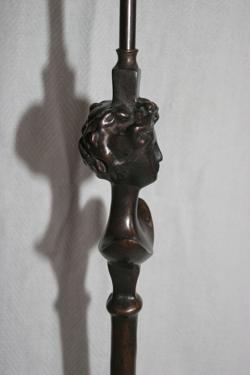 Bronze Table Lamp after Giacometti For Sale 5