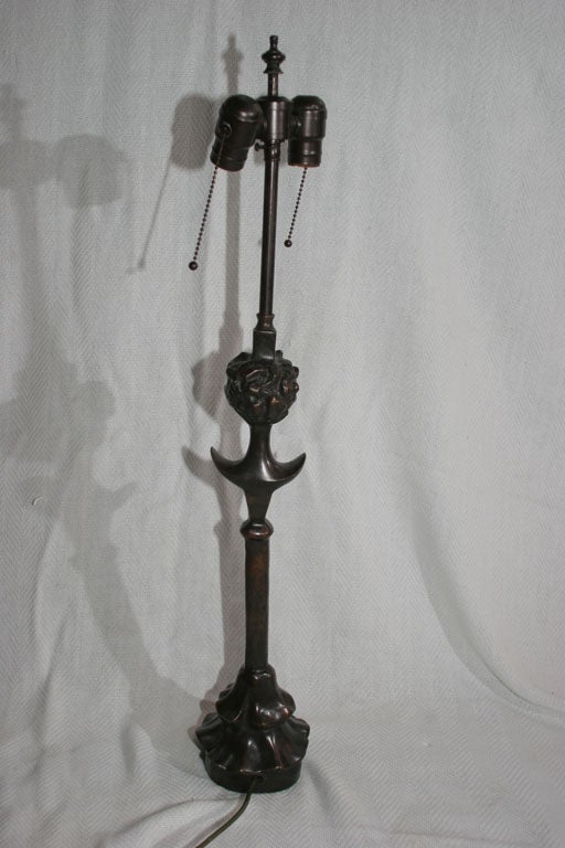 Bronze Table Lamp after Giacometti For Sale 6
