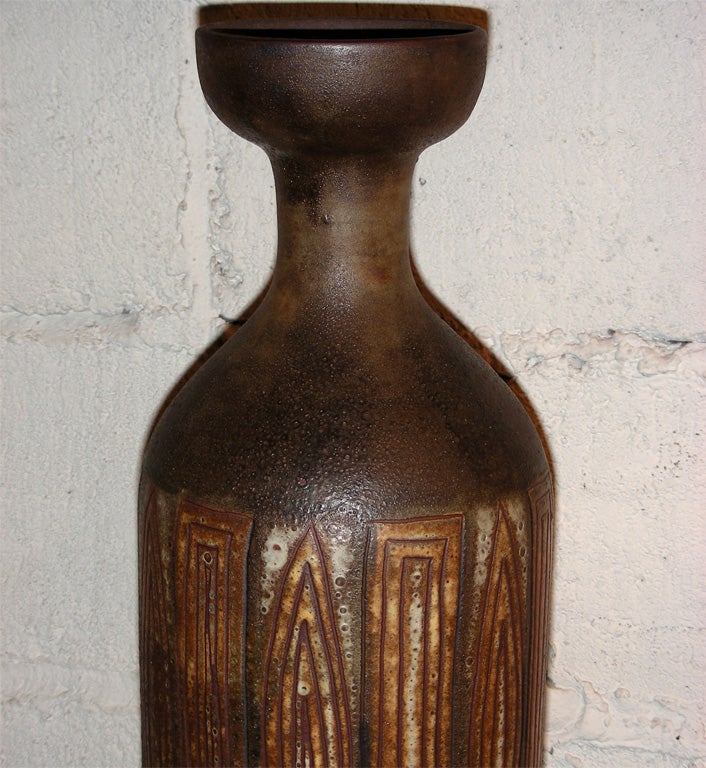 Mid-20th Century Large 1950s Vase by Alexandre Kostanda For Sale