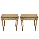 A Pair of Italian Neo Classic Design Side Tables