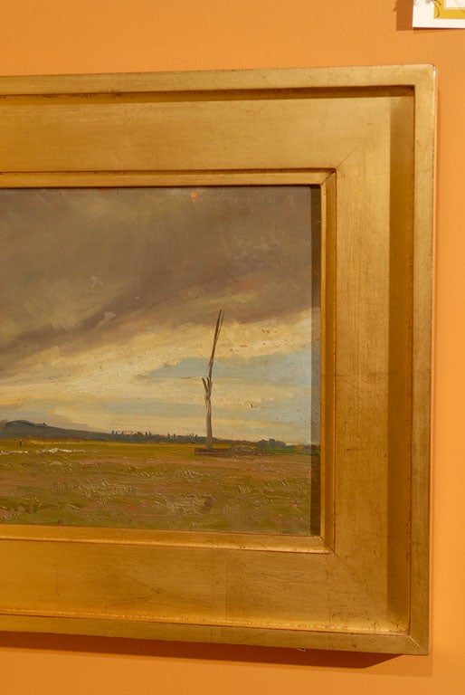 landscape painting by unknown artist<br />
Hungary  early 20th century<br />
Oil on canvas, framed