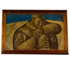 'Untitled' Andrea Michnay, Framed Oil on Board 10