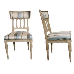 A Pair of Signed Swedish Gustavian Side Chairs