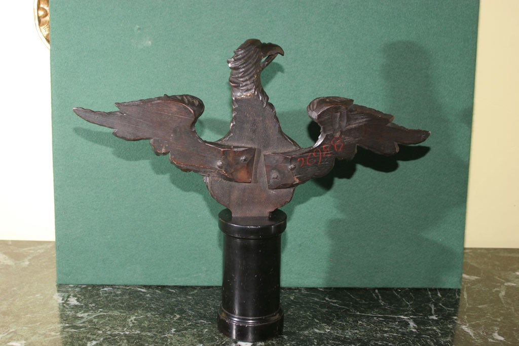 Mid-18th Century 18th Century American Carved Mahogany Eagle, circa 1760 For Sale