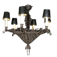 Leaves and Berries Wine Chandelier - 6 light