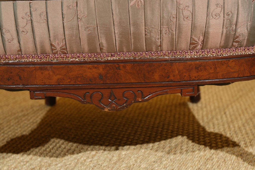 Late 19th century Fabulously Silk Upholstered Library Chair 3