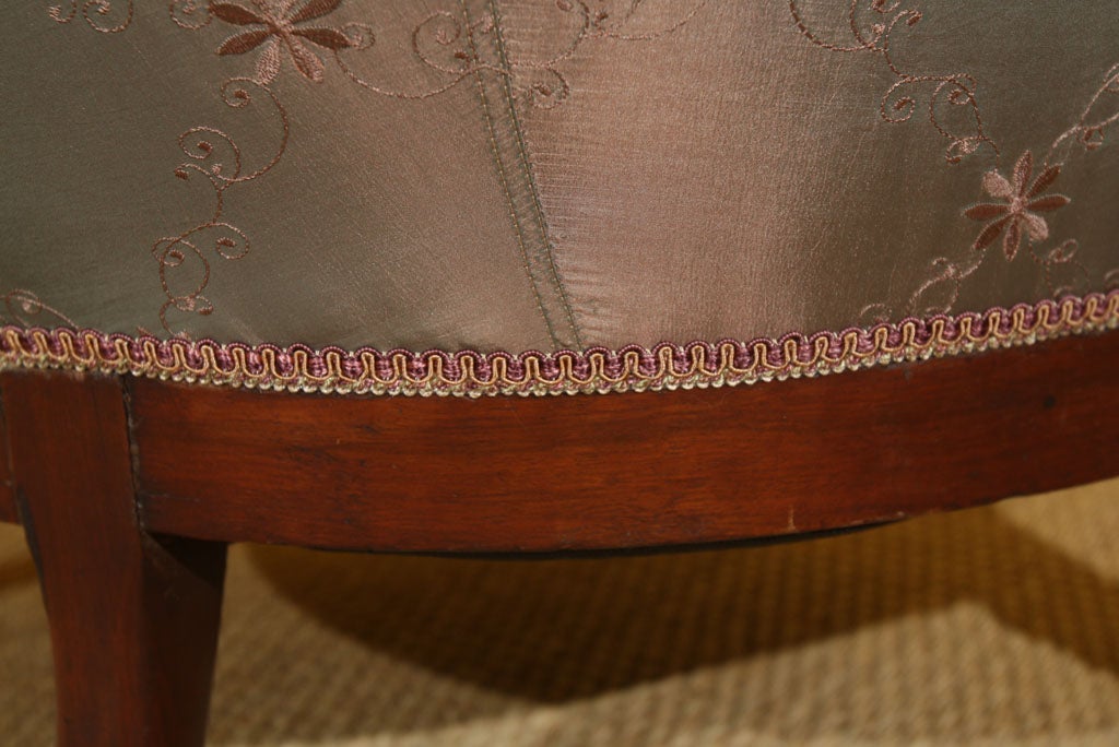 Late 19th century Fabulously Silk Upholstered Library Chair 5