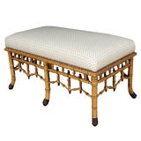 Faux Bamboo Wide Bench