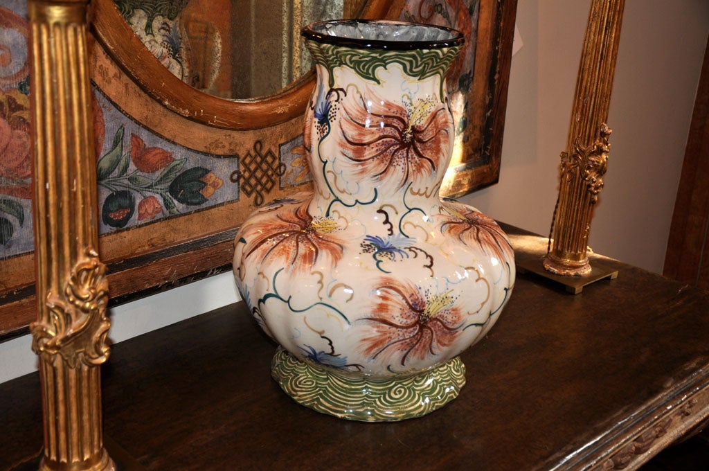 1930s Signed Gouda Vase In Excellent Condition In Los Angeles, CA